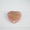 Colgante Orgonite Corazón Cuarzo Rosa